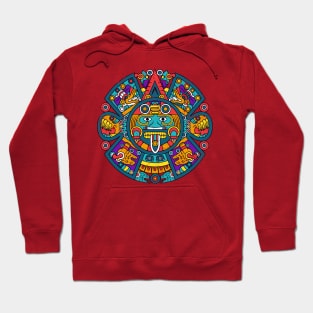 Aztec Calendar - Colorful Design Hoodie